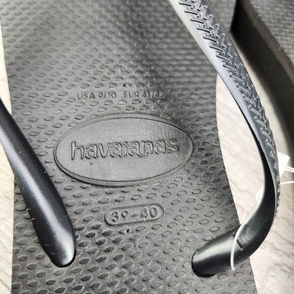 Havaianas Flip Flop Women 9/10 (EU39/40) Black NWT - Picture 7 of 10